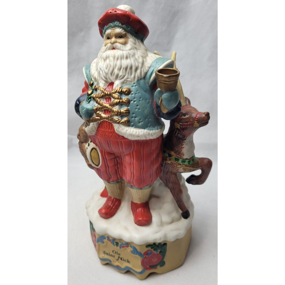 Ole Saint Nick Christmas Musical statue 10” Plays "Here comes Santa Claus" - Picture 9 of 9